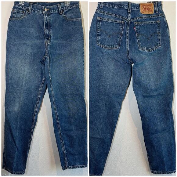 Y2K Levis 550 Jeans Womens Sz 12 Relaxed Fit Tapered High Rise Vintage Mom 2002 - Picture 2 of 11